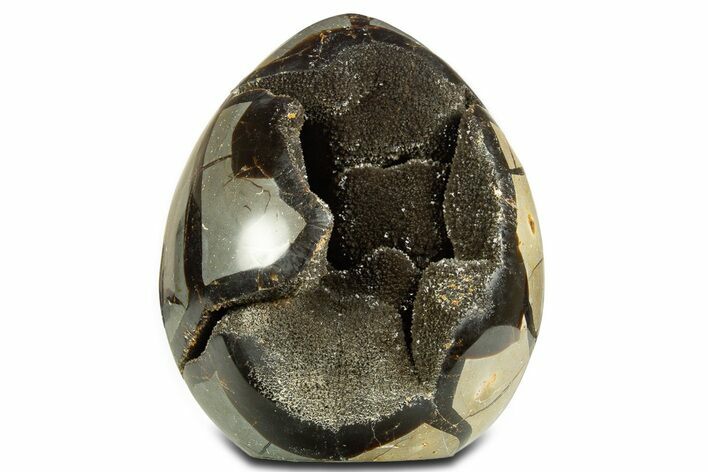 Polished Dragon Egg Septarian Geode - Free-Standing #344452
